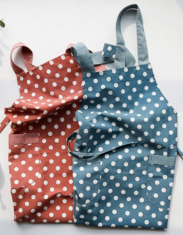 Nordic Pure Cotton Striped Polka Dots Cooking Apron