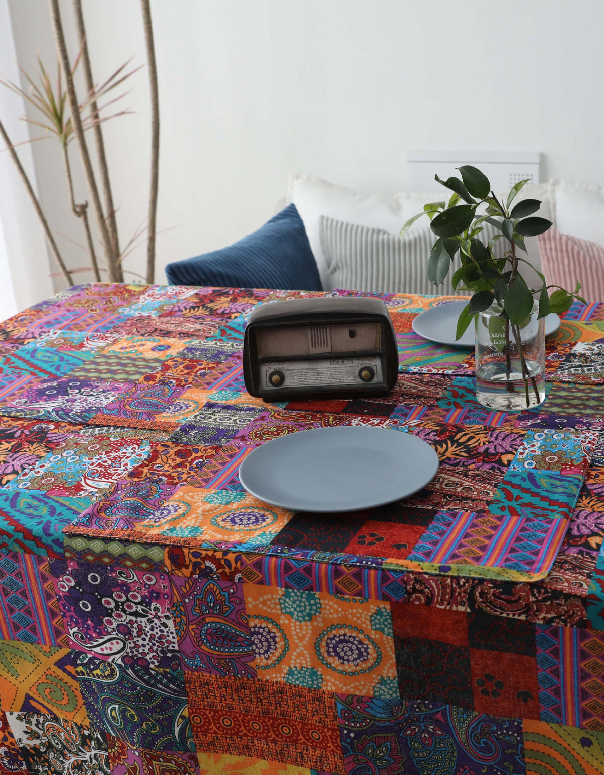 Nordic Style Multicolor Cotton Linen Tablecloth