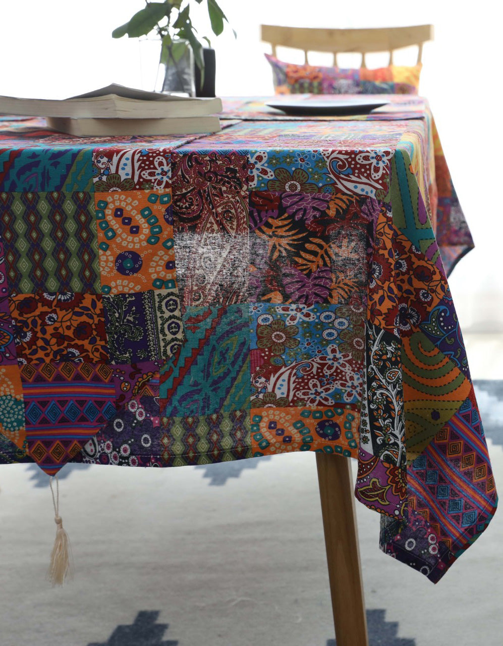 Nordic Style Multicolor Cotton Linen Tablecloth