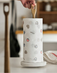 Kitchen Paper Tower Roll Holder Wooden