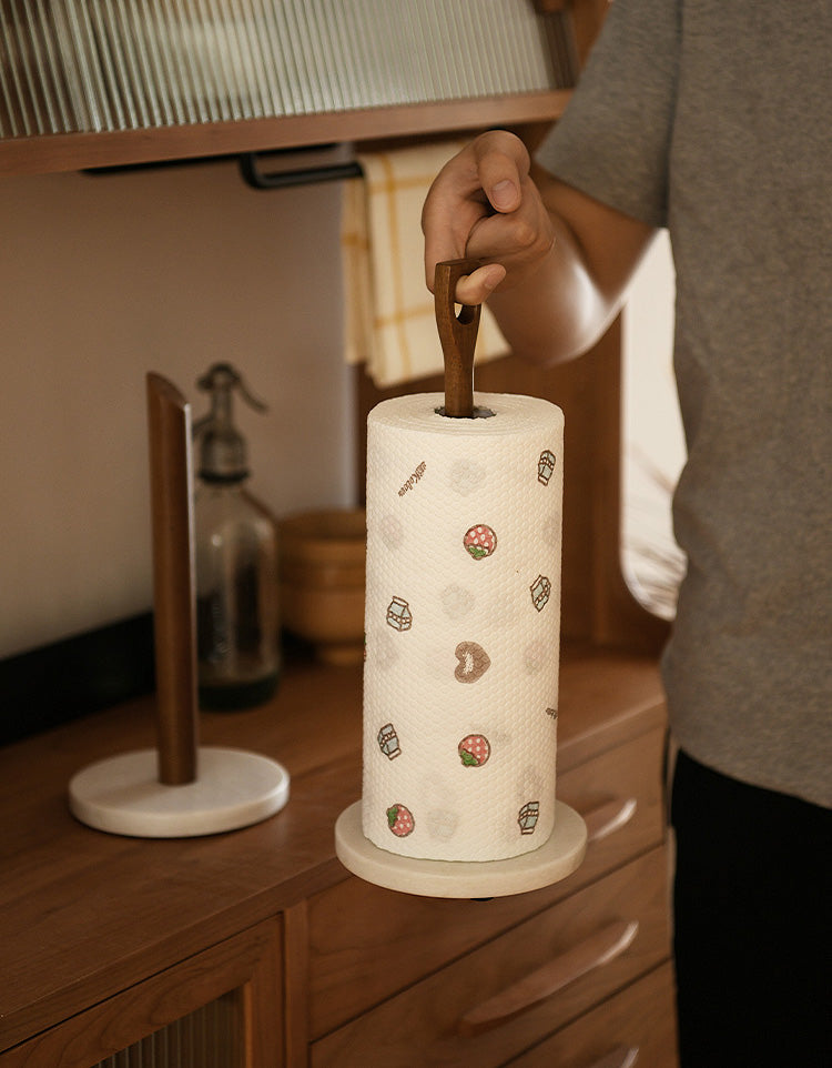 Kitchen Paper Tower Roll Holder Wooden