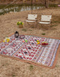 Ethnic Style Geometric Pattern Bohemian Tassel Picnic Blanket