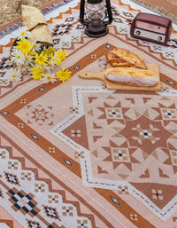 Ethnic Style Geometric Pattern Bohemian Tassel Picnic Blanket