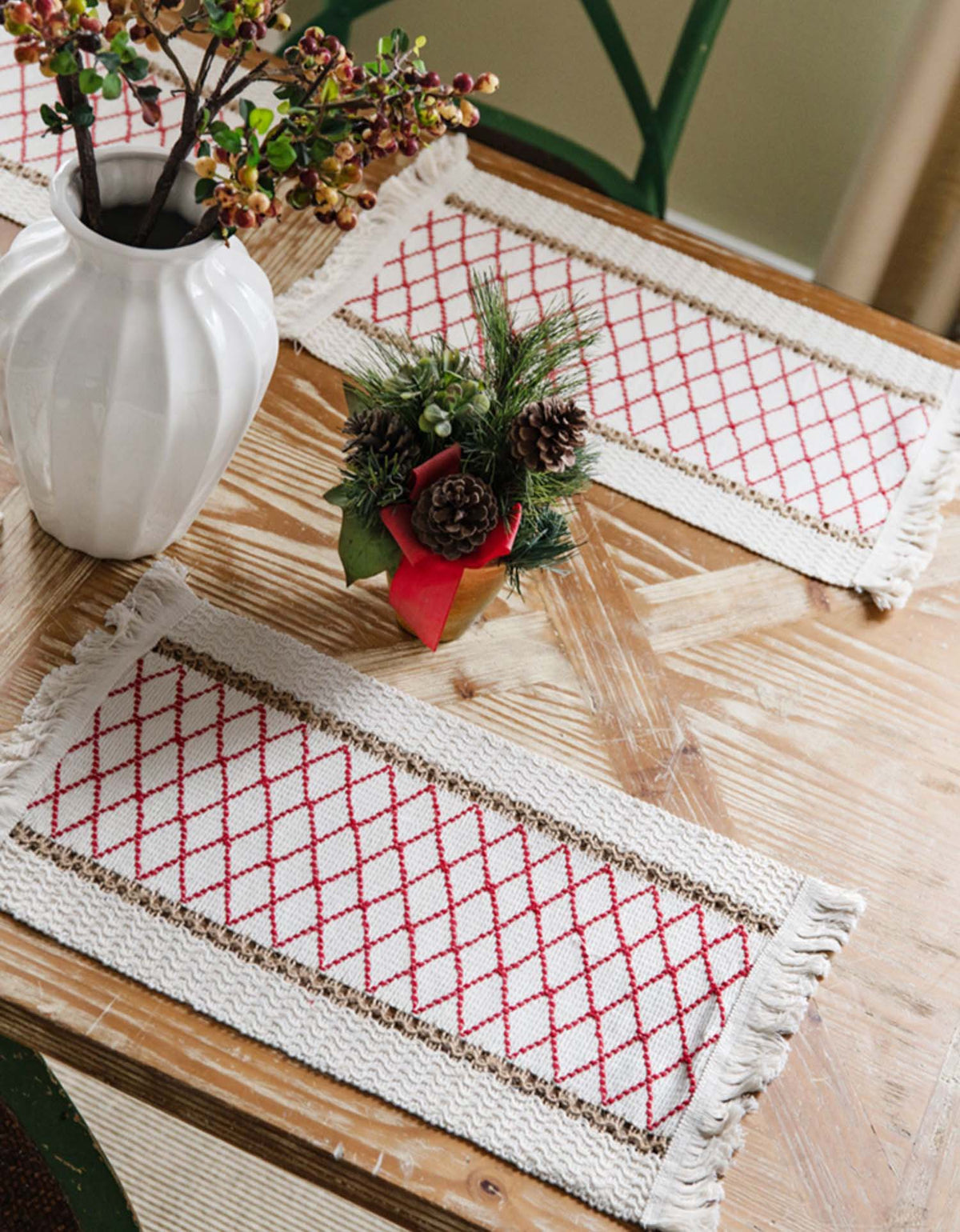 Vintage Anti-Scalding Rectangle Linen Placemat (PACK OF 2)