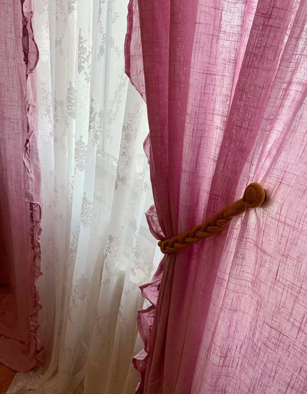 Vintage Country Style Linen Curtain