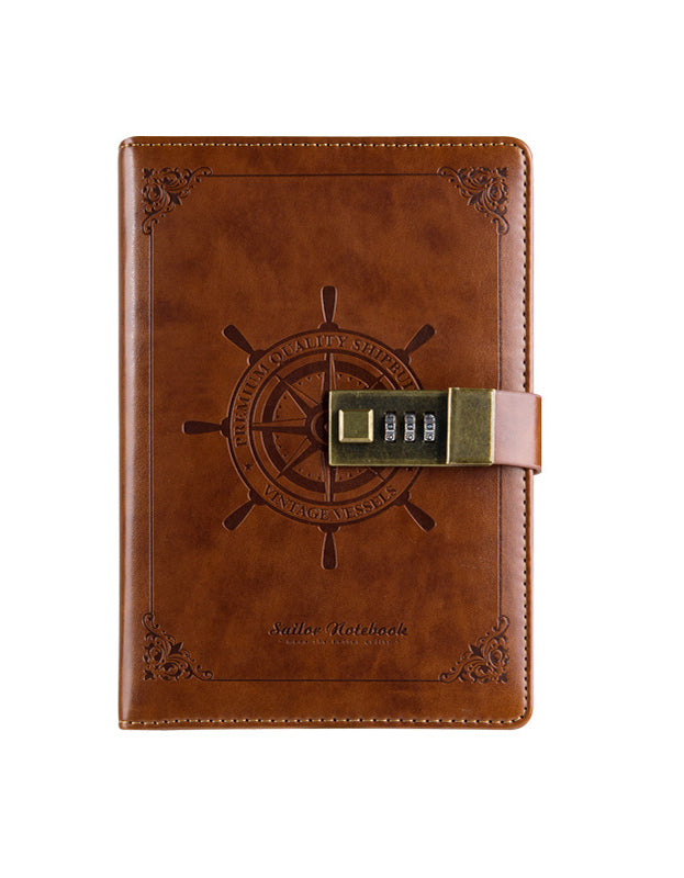 B8 Vintage Leather Lock Notebook