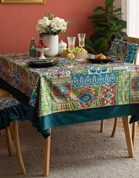 Vintage Morocco Style Mixed Pattern Tablecloth