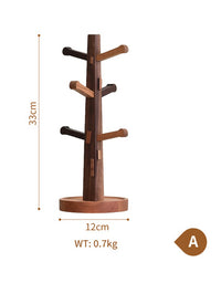 Tree-shaped Wooden Tea Cup Holder
