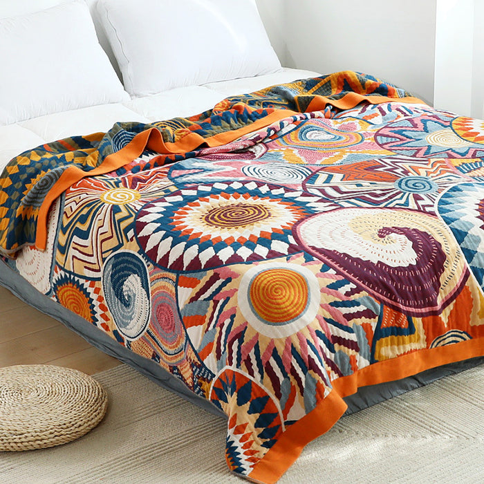 Mexico Pattern Double-side Bedcover Sofa Blanket