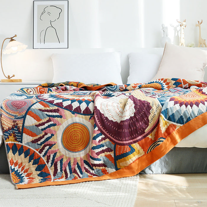 Mexico Pattern Double-side Bedcover Sofa Blanket
